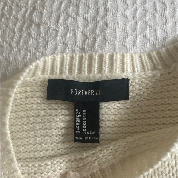 Forever 21 Navy and Cream Striped Sweater - Picture 2 of 3